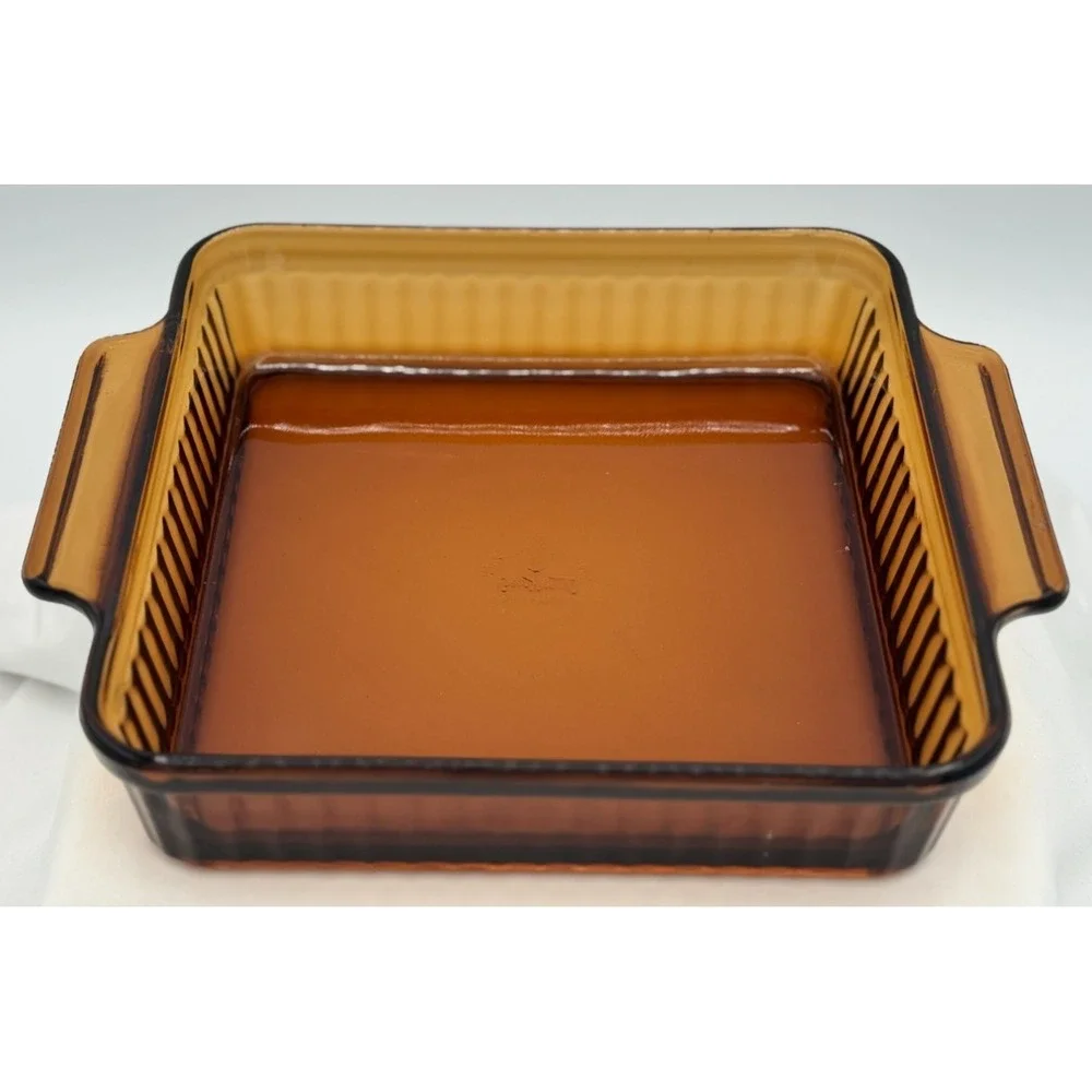 Vintage Anchor Hocking Brown Glass 8 In Pan - 2